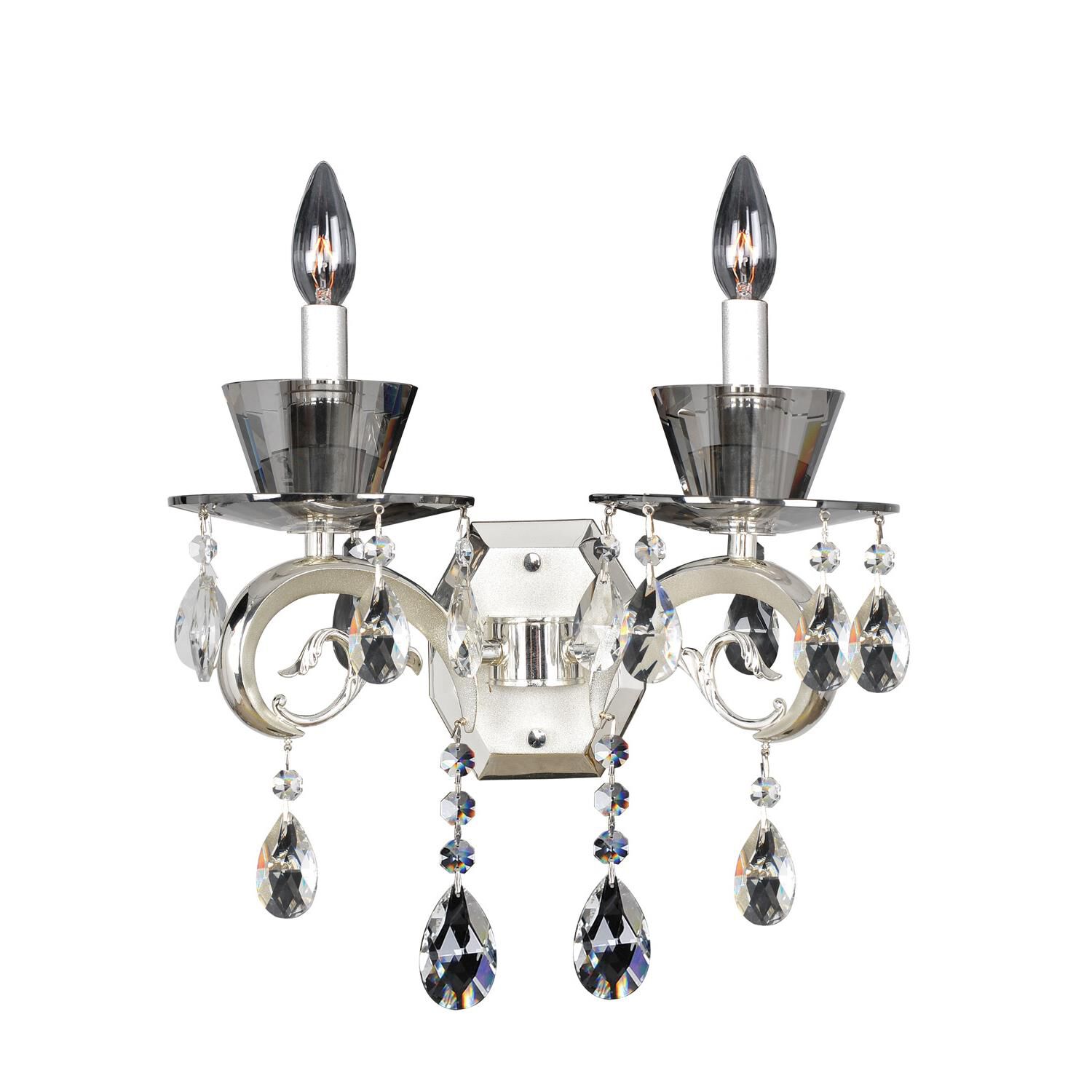 Shown in 2-Tone Silver finish and Firenze Clear crystal